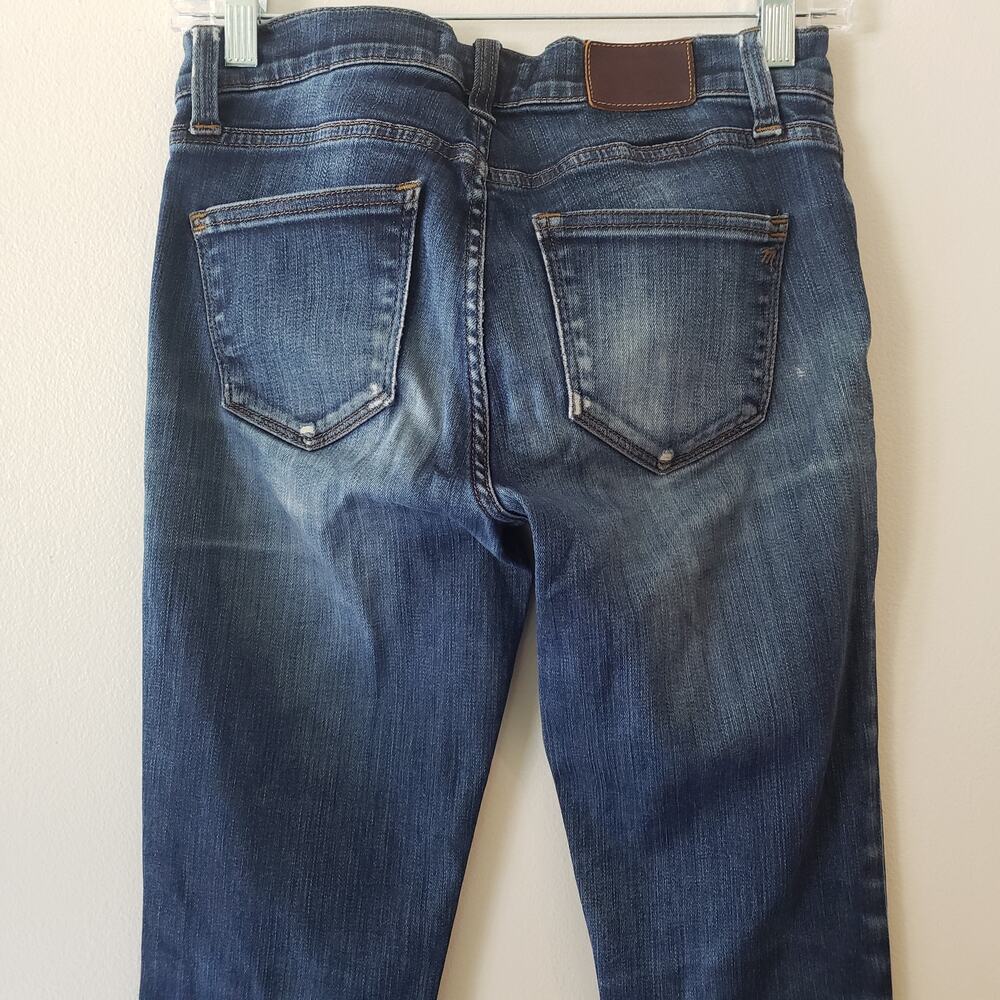 Madewell Skinny Skinny Jeans Dark Wash Distressed Size 28 - Picture 5 of 8